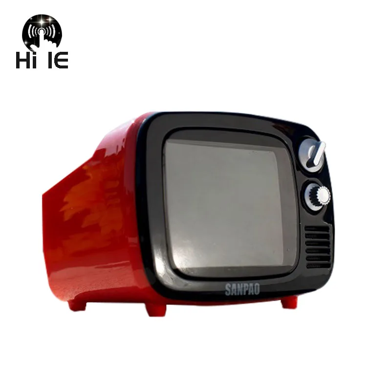 Mini televisor portátil HD inteligente Retro, compatible con disco U