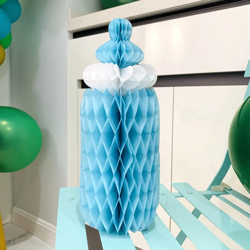 2 шт креативный розовый синий бумажный шар порошок молочная бутылка сотовая и