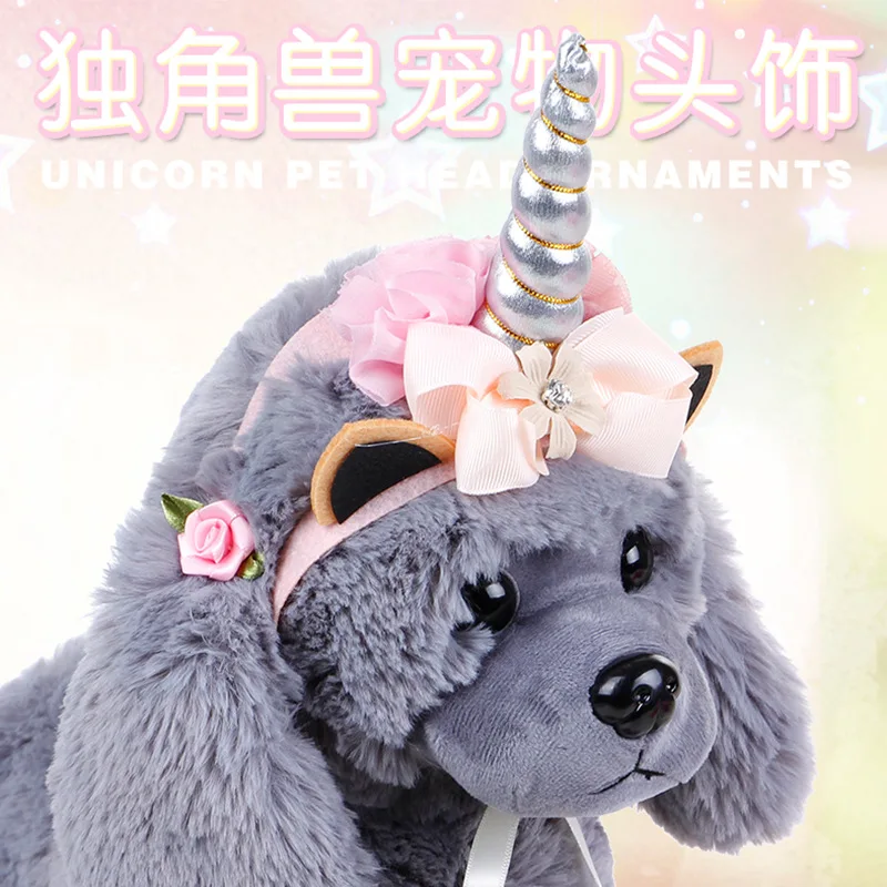 

dog costume Headwear cosplay toys dog accessories cat accessories Cat, flower, unicorn Funny pet halloween headdress hat