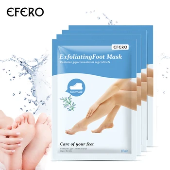 

EFERO Peeling Exfoliating Foot Mask for Legs Moisturizing Whitening Socks Foot Peel Off Mask Pedicure Heel Care Foot Scrub Socks