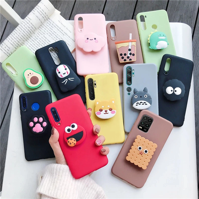 Funda de silicona con dibujos animados para teléfono móvil, carcasa con soporte para xiaomi mi10 Pro note 10 Lite pro mi 9 mi9 se mi 8 mi8 a3 a2 9t - AliExpress