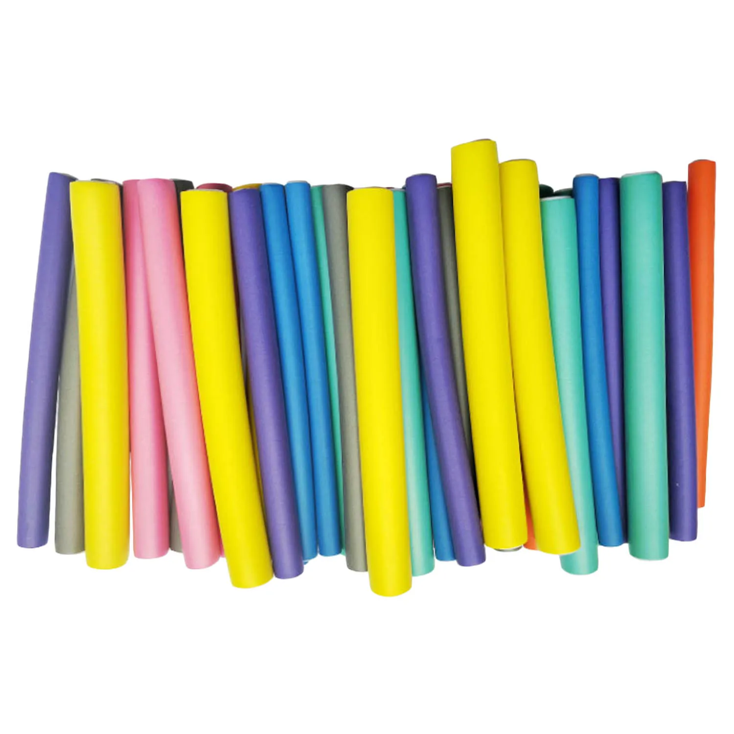 Rolos de Modelador de Cabelo Haste sem Calor Faça Você Mesmo Torção-flex Esponja Espuma Cabelo Estilo Rolos Conjunto Magia Ferramenta 42 Pçs 7-tamanhos 8 de cabelo torção-flex esponja espuma haste sem