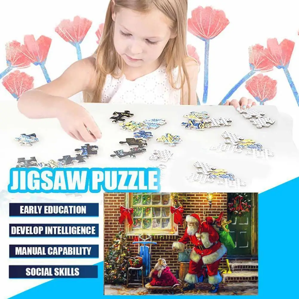 

1000 Pieces Puzzle Beautiful Christmas Jigsaw Puzzles Holiday Toys Children DIY Games For Adults Games Gift Educational L7N1