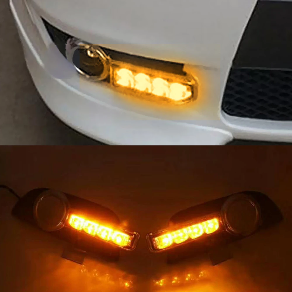 Автомобильные мигающие дневные ходовые огни для Mitsubishi Lancer EX 2009 2010 2011 2012 2013 2014