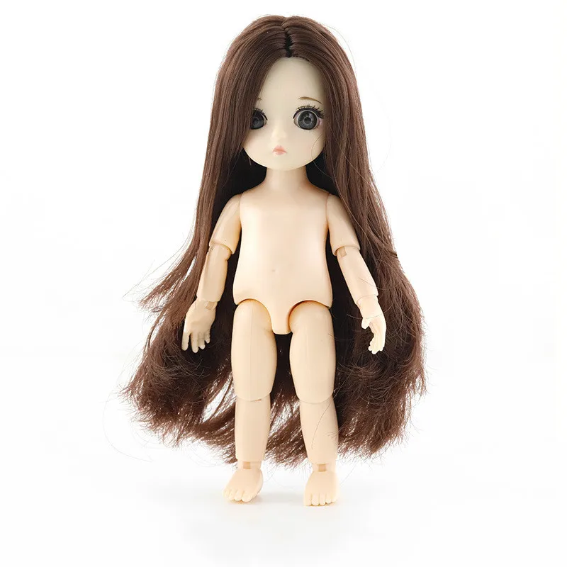 brown1 1/12 16 см Bjd кукла игрушка оригинальные куклы принцессы для девочек 13 шарнир Bjd кукла игрушка прекрасный подарок для детей Детские игрушки для девочек - Цвет: brown1