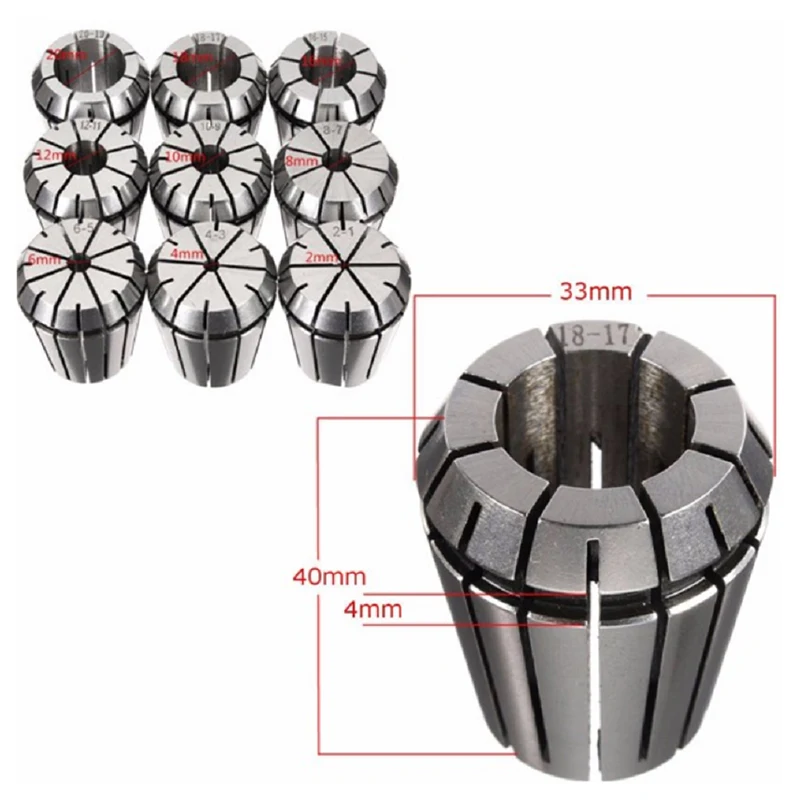 ER11 2.5mm Clamp Dia Spring Collet CNC Milling Lathe Workholding Tool