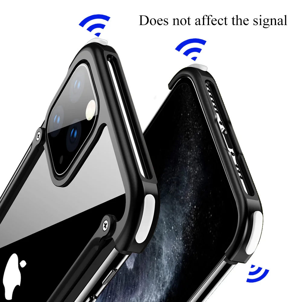 Роскошный металлический чехол с подушкой безопасности для IPhone 11 11 ...