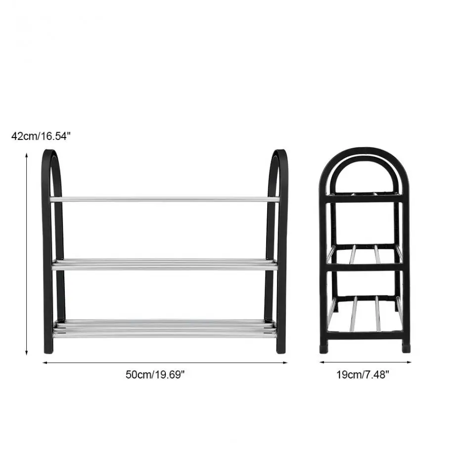 Shoe Rack Aluminum Metal Standing Shoe Rack DIY Shoes Storage Shelf Home Organizer Accessories