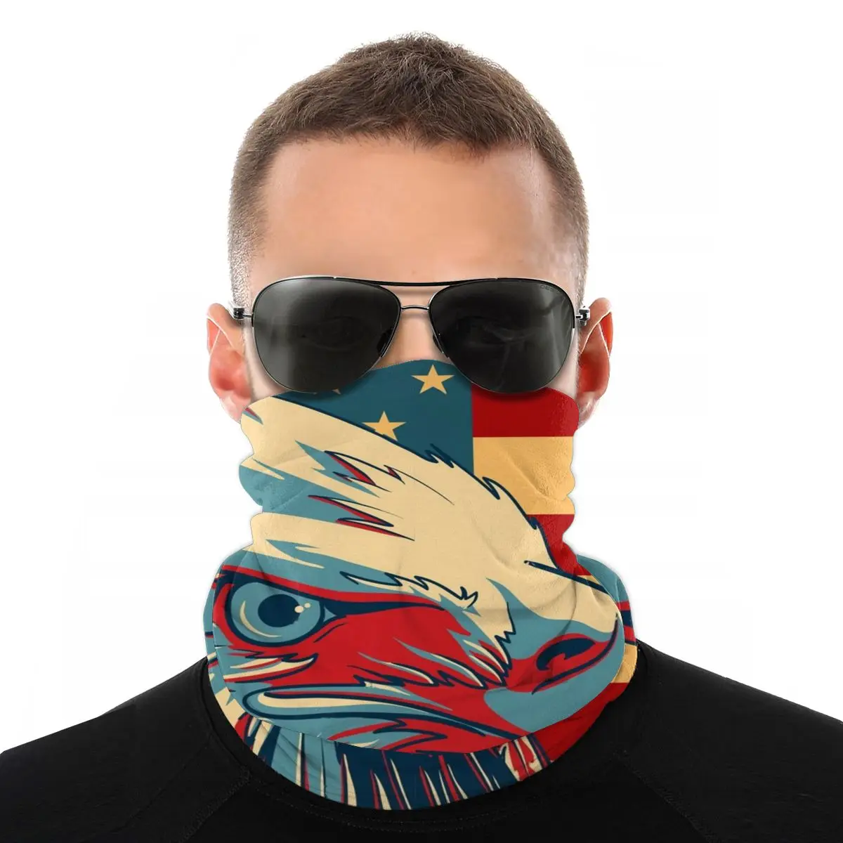 American Patriotic Eagle Scarves Neck Face Mask Men Women Fashion Warmer Bandanas Windproof Headband Cycling Hiking |