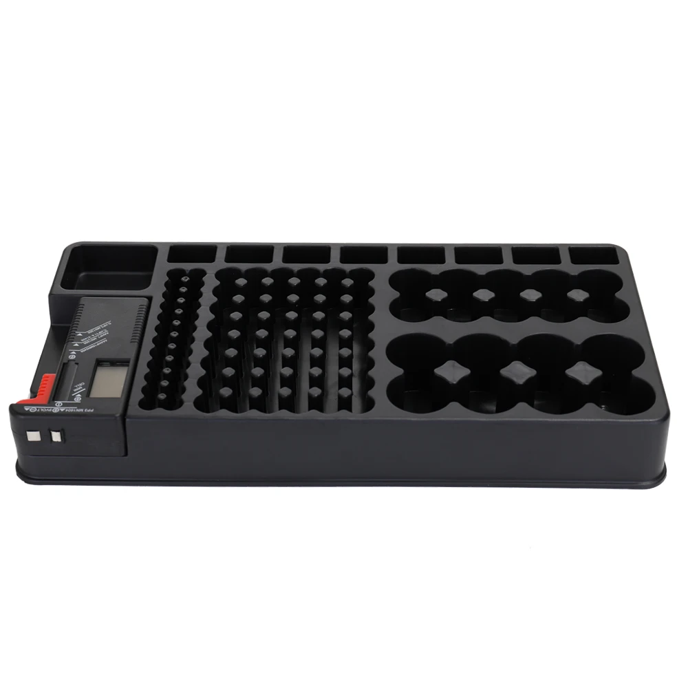 Органайзер для аккумуляторов, портативная коробочка для хранения, держатель тестера, набор для проверки AA AAA 9V C D батареи