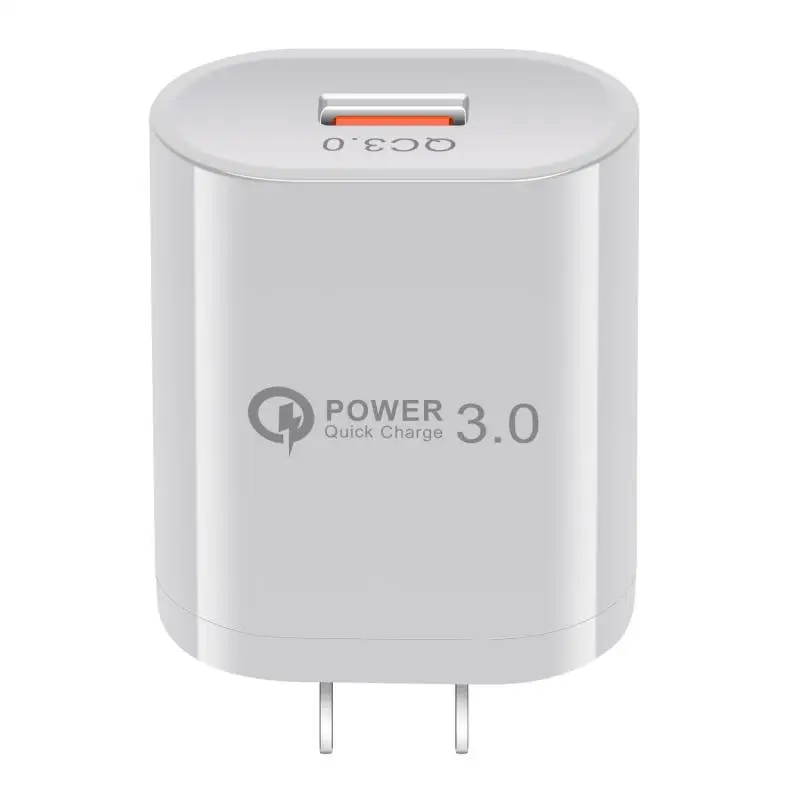 QC 3.0 Single Port Mobile Phone Charger Cepat Pengisian USB US EU Travel Charger untuk Smart Tablet Ponsel Samsung Huawei xiaomi