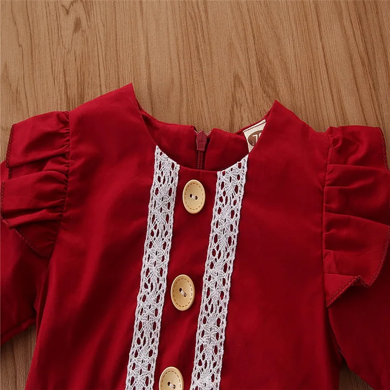 Осенняя одежда для малышей, хлопковый Детский боди с длинными расклешенными рукавами+ повязка на голову, комплект для новорожденных девочек