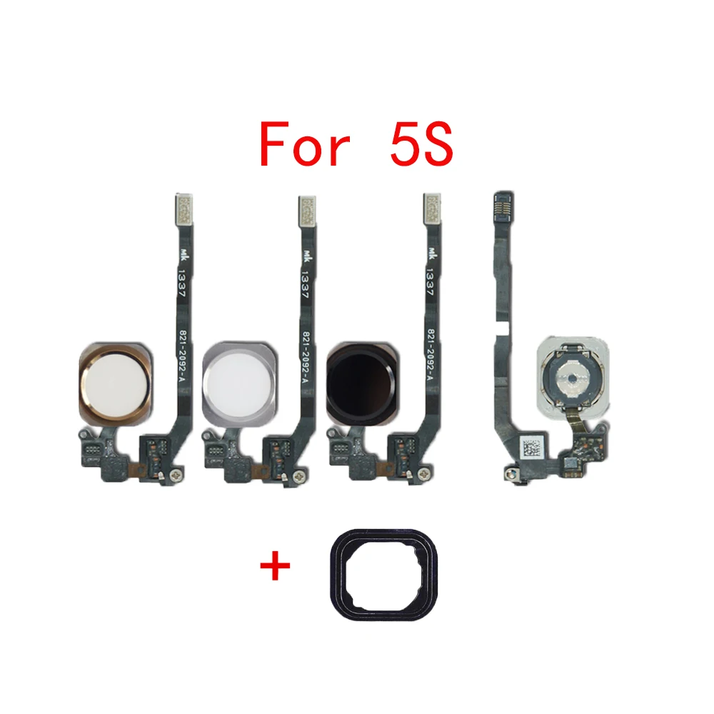 10Pcs Home Button Flex Cable For iPhone 5S 6 6S Plus 4.7" 5.5" Menu Sensor Assembly Ribbon Replacement Part