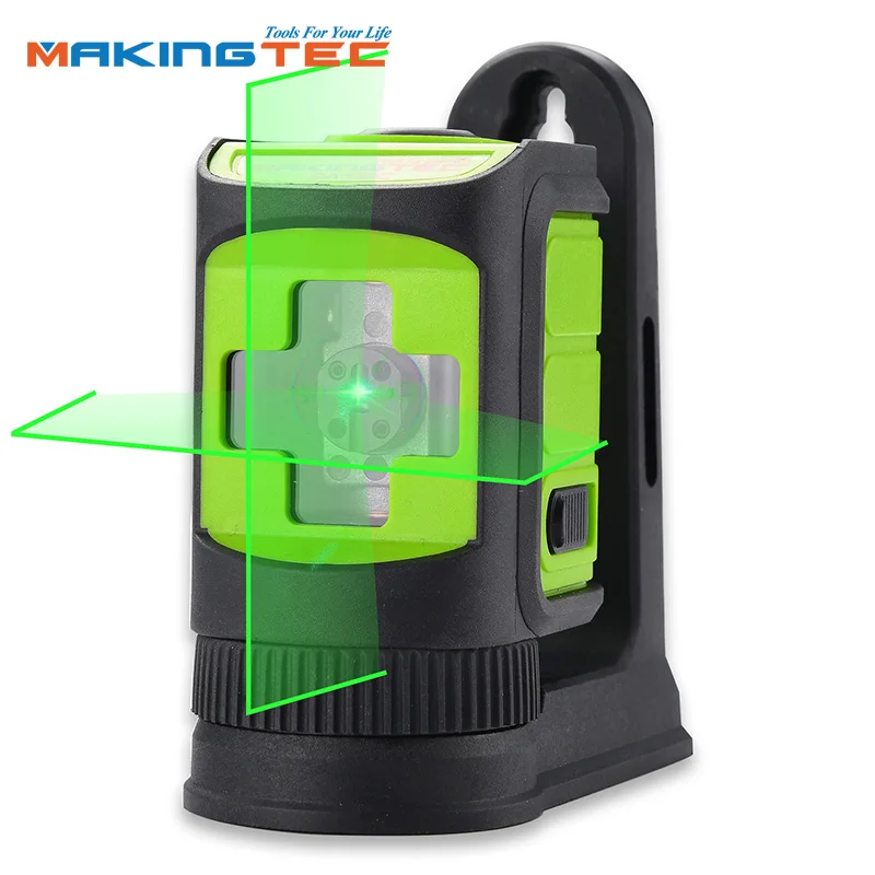 MAKINGTEC Laser Level 360 Self-Leveling Cross Red/Green Beam Line Lines Hanging with Magnetic Bracket in Bag | Инструменты
