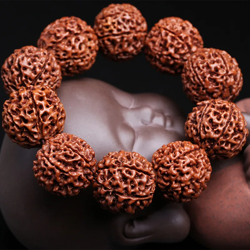 Мужская веревка с красным мясом Rudraksha оригинальный дисковый браслет Bodhi 6/7/8