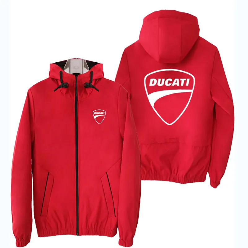Новая мужская куртка Ducati С принтом логотипа автомобиля и Dalian, повседневная толстовка на молнии, модная спортивная бейсбольная куртка Harajuku