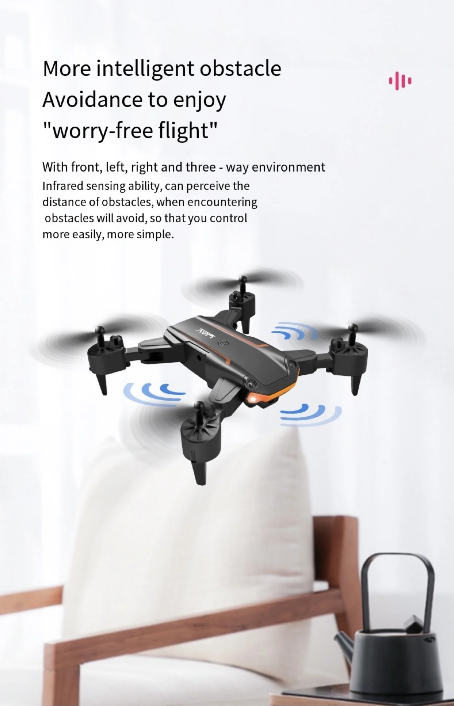 remote helicopter price RC Drone 4K HD Wide Angle Camera 1080P WiFi Fpv Drone Dual Camera Automatic Obstacle Avoidance Foldable Quadcopter Dron Toys RC Helicopters medium