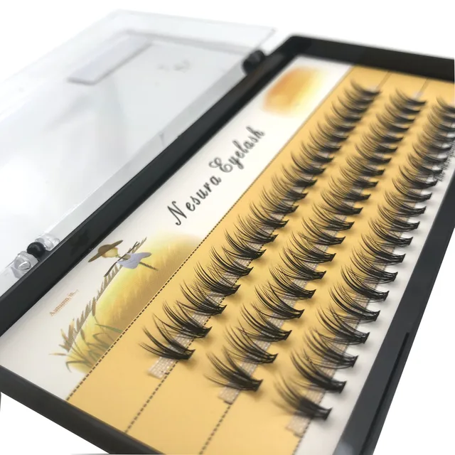 1 box 60 clusters 20/30D extension eyelashes, individual eyelashes, Natural Thick False Eyelashes, , Individual Eyelash Bunche