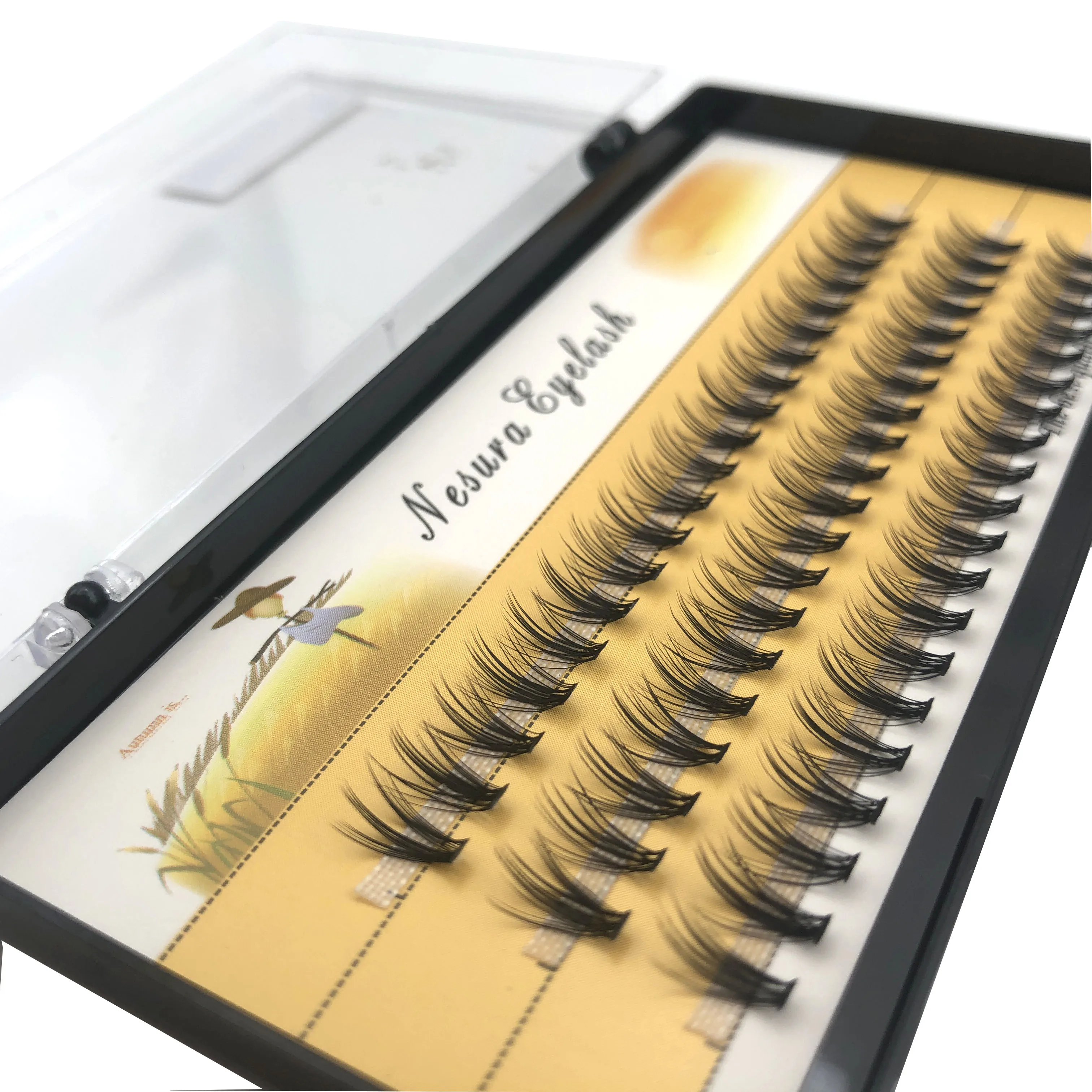 1 box 60 clusters 20/30D extension eyelashes, individual eyelashes, Natural Thick False Eyelashes, , Individual Eyelash Bunche