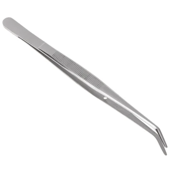 

Stainless Steel Tweezers Serrated Curved Dental Instruments Dental Tool