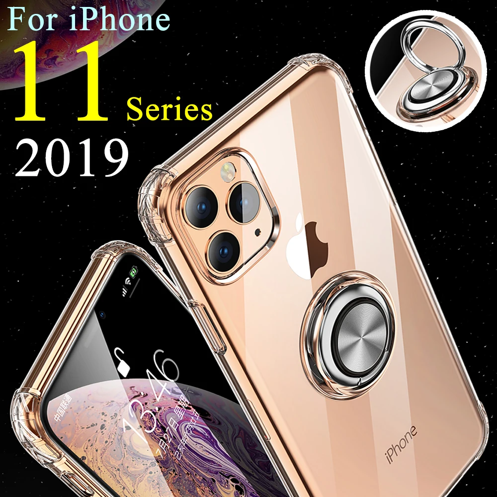 

IPhone11Pro cover on for apple iPhone 11 Pro Max case i phone 11Max 11Pro ip ProMax Magnetic Adsorption bumper funda clear stand