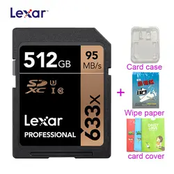 633x SDXC оригинальный Lexar SD карты UHS-I SD карты 512 ГБ 256 3D 4K видео высокой Скорость Ёмкость SDHC 95 МБ/с. слот для карт памяти для Камера