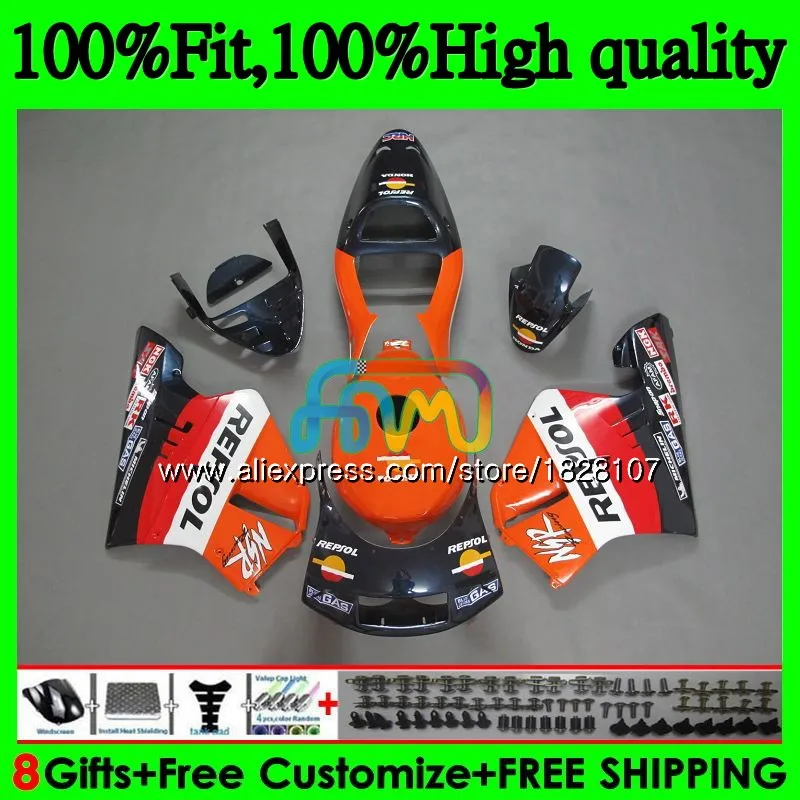 Литья под давлением для HONDA NSR 250 MC21 Repsol синий PGM3 NSR250R 90 91 92 93 85BS. 22 NSR250 R RR СМП 250R 1990 1991 1992 1993 обтекатель - Цвет: No. 1