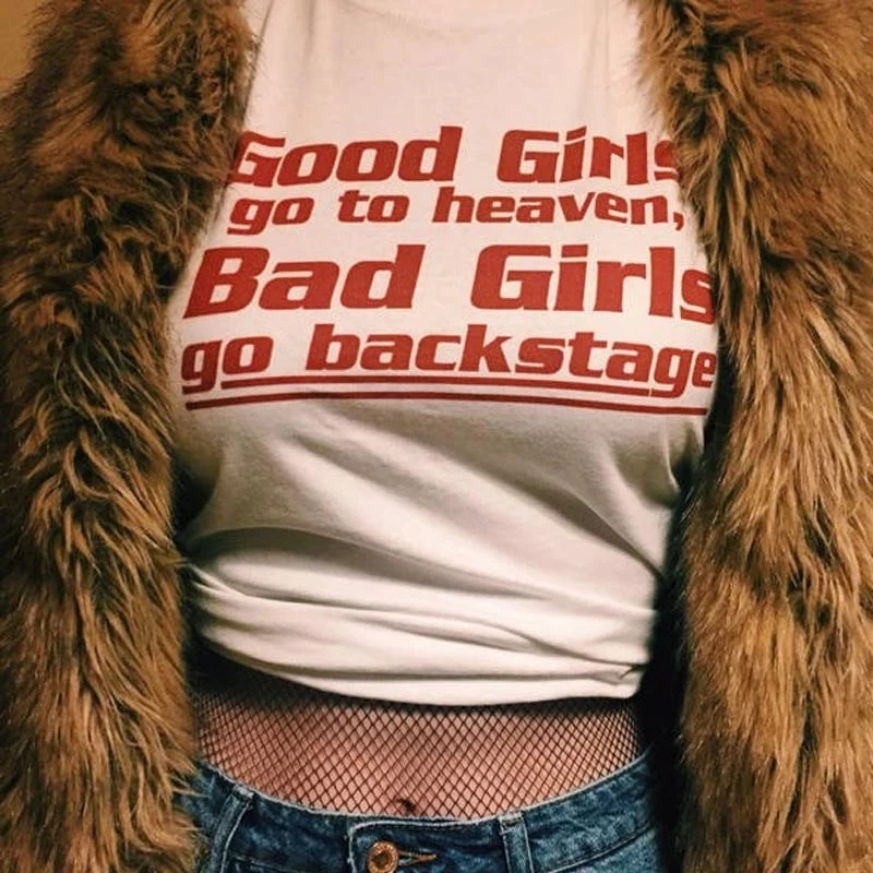 Good Girls Go To Heaven   Go Backstage ΰ    Hipster  t  ϶ Basic Cotton Tees