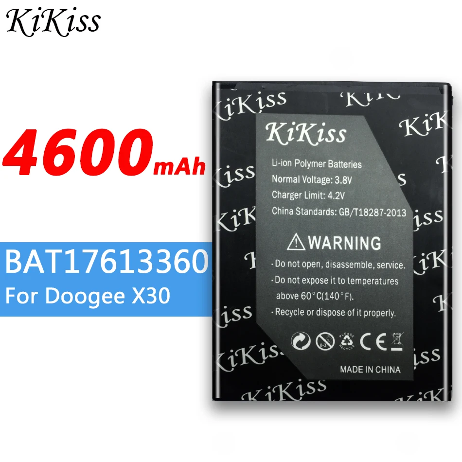 Аккумулятор большой емкости Для DOOGEE X30 4600 мАч BAT17613360 стандартная литий ионная