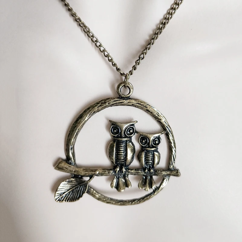 2019 New Bronze 2 Owls For Women Pendant Gift Ethnic Bohemian Choker Long Necklace Drop Shipping | Украшения и аксессуары