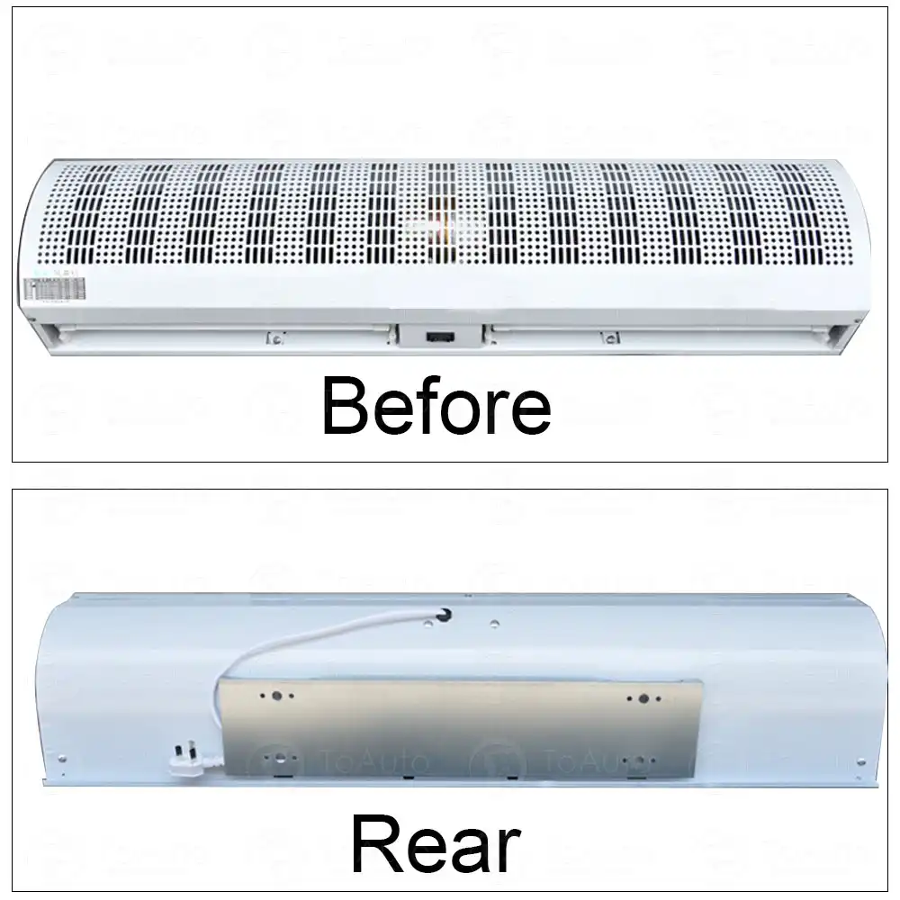 maquina de cortina de aire para puertas y ventanas 220v 600mm para aislar el frio y caliente mosquitos polvo escape humo