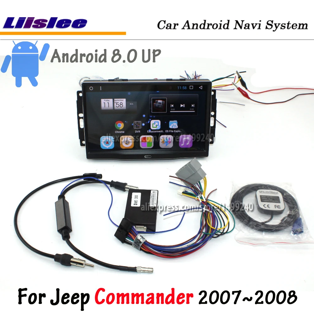 Perfect Liislee Car Android 8.0 For Jeep Commander 2007~2008 Stereo Radio Carplay Screen Video GPS Navigation Multimedia No DVD Player 3