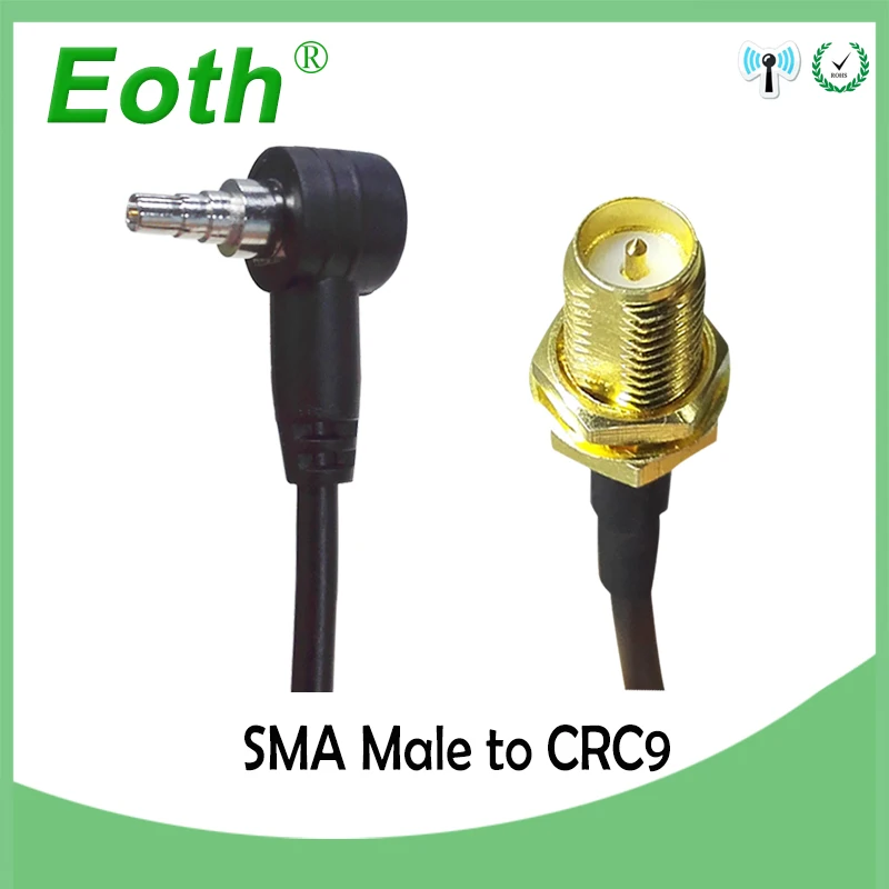 2 шт. SMA мужской разъем К CRC9 мужской удлинитель антенный адаптер RF Pigtail SMA К CRC9 RG316 коаксиальный кабель для модемного маршрутизатора