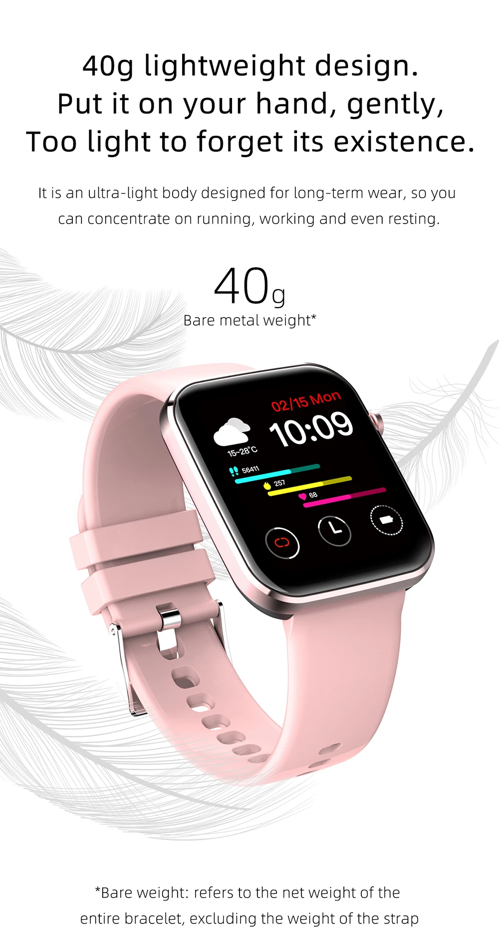 fitness rastreamento wmen smartwatch para ios android