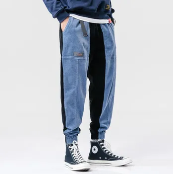 

2019 Winter New Trend Fashion Corduroy pants Men's Casual Overalls Loose Hip Hop Pants Joggers Homme Sweatpants w156
