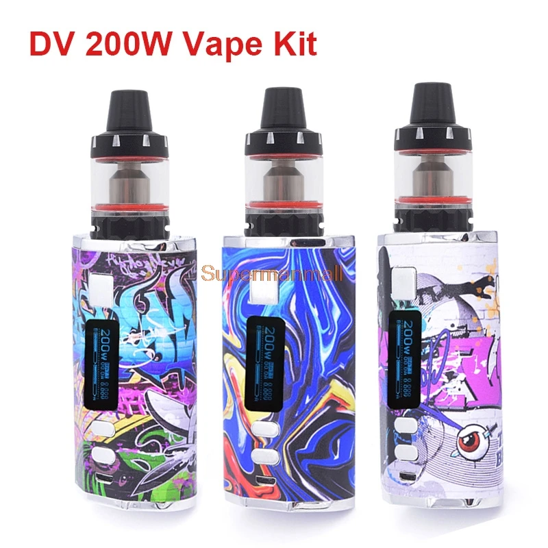 Новейший DR200W Vape комплект коробка мод огромный пар с 2 встроенными батареями 4400