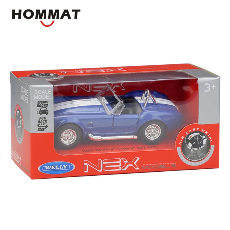 Модель игрушечного автомобиля HOMMAT 1:36 1965 Ford Shelby Cobra 427 S/C литый под давлением