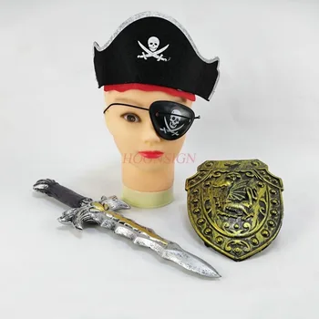 

Pirate Weapon Cap Halloween Bar Show Casual Pirate Pirate Costume Dress Up Prop Pirate Hat Pirate Sword Knife For Children 2020
