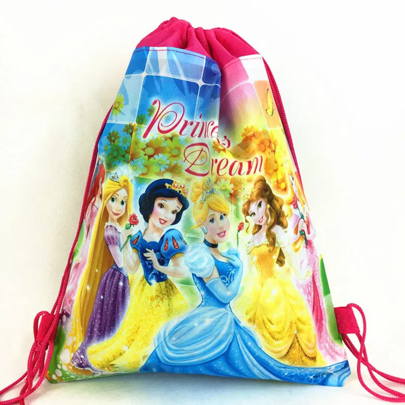 

Baby Shower Princess Sofia Theme Shopping Bag Linen Storage Package Bags Drawstring Bag Non-woven Girl Birthday Party Gift Bag