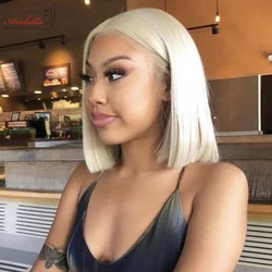 2x5x13 Blonde Lace Front Wig 100% Human Hair Wigs With Baby Hair Pre Plucked Transparent Lace Wig Arabella Blonde Lace Front Wig