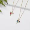 Crystal Animal Hummingbird Necklaces Fashion Gold Color Clavicle Chain Swallow Birds Necklaces & Pendants collares joyeria mujer ► Photo 2/6