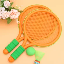 1 zestaw dla dzieci sprzęt sportowy na świeżym powietrzu rakiety do badmintona rakiety tenisowe i zestaw dla dzieci (pomarańczowy) tanie tanio Other CN (pochodzenie)