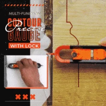 

Profile Scribing Ruler Contour Gauge With Lock Measuring Contour Gauge Profile Corner Scribing Mark Line Ruler Woodworking Tool