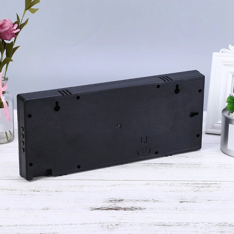 Skup Z termometrem czas wyłączenia pamięć zegar duże liczby wtyczka salon lampa biurowa led kalendarz zegar ścienny wieczny kalendarz E