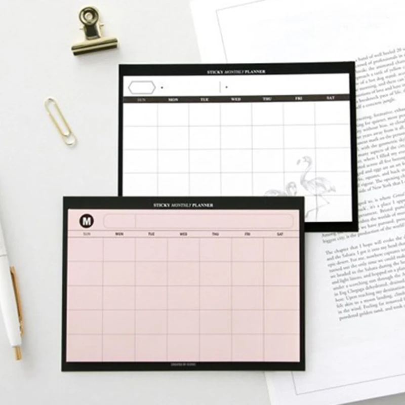 

Sticky Monthly Planner To Do List Study Memo Pads Notebook Daily Weekly Work Planner Note School Stationery