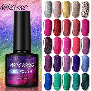 

Nailwind Hybrid Varnish Neon Gel Nail Polish Manicure Set for Nails Art Base Top Coat UV Gel Semi Permanent Gel Polish Nails