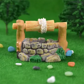 

New Crab Kingdom Micro Landscape Wooden Pile Pool Grass Water Well Water Flow Professional Fashion Good Life