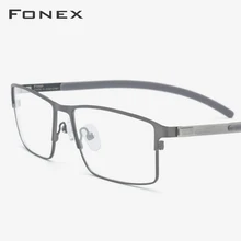Сплав оправа для очков для мужчин полный квадратный Близорукость Оптические очки по рецепту оправа мужские металлические корейские Безвинтовые очки 982