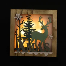 Квадратный Рождественский светодиодный светильник, Креативные украшения, ночная лампа, украшение для вечерние, для спальни, подарки, праздничные, новогодние, вечерние, высокое качество