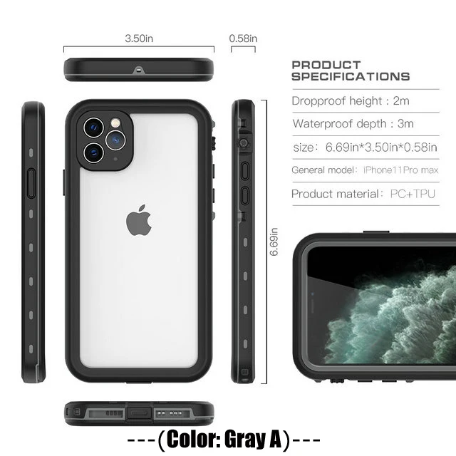 IP68 Waterproof Case for Coque iPhone 13 Pro Max Case iPhone 12 11 SE Xs Xr 7 8 Water Proof Cover Seal 360 Protect iPhone13 Mini iphone 12 pro max case